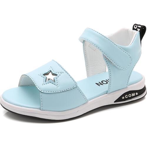 CUZULLAA 2019 Chidlren Summer Shoes for Girls Sandals Kids Dress Beach Sandals for Girls Princess Soft Bottom Dress Dance Shoes