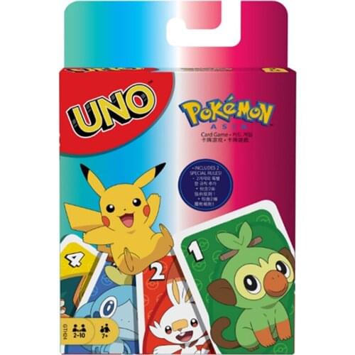 UNO Games Pokemon Kids Playing Sword & Shield Card Game Family Funny Entertainment Board Game Poker Cards Game Gift Box