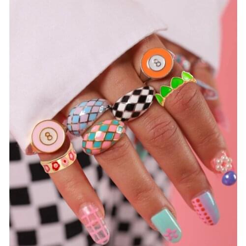 2021 Heart Flowers Rings Jewelry Womens Fashion Wedding Alloy Lover Moon Lightning Finger Rings Gifts For Girls Valentines Day