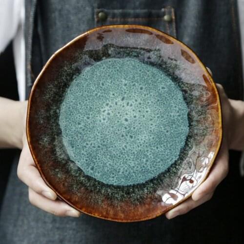 LingAo Creative Western dish steak dish ceramic dish special-shaped dish Japanese sushi dish household dish flat dessert dish f