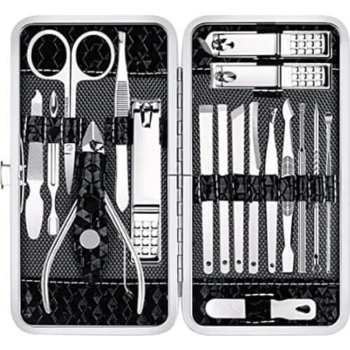 Manicure Set Nail Clippers Pedicure Kit -19 Pieces Stainless Steel Manicure Kit Professional Grooming Kits Nail Cutter Tools set