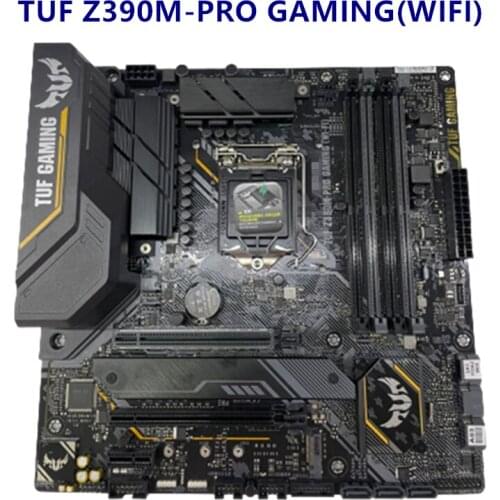 Motherboard For aSUS TUF Z390M-PRO GAMING(WIFI) LGA 1151 DDR4 2×M.2 ,4×SATA III For Intel Z390 Original Desktop Used Mainboard