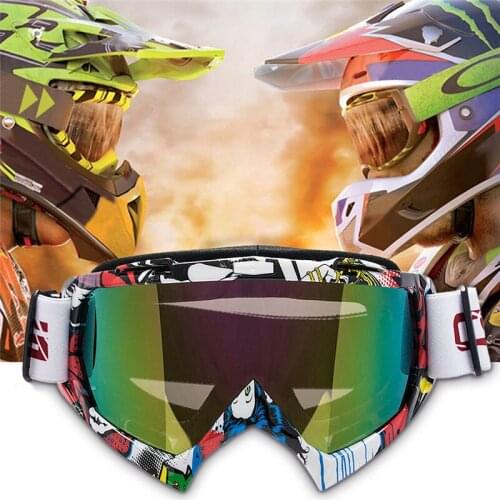New Goggle UV Protection Stripe Gafas Moto Motorcycle Glasses Goggles Ski Cross Country Flexible Dirt Bike Goggles