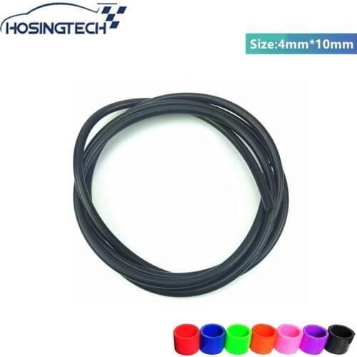 HOSINGTECH- silicone air intake 1m ID: 4MM OD:10MM Silicone Vacuum Hose Black