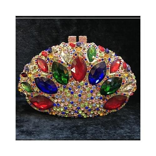 Sparkling Women Flower Purses Evening Bags Bridal Diamond Handbags Wedding Party Rhinestones Floral Clutch Bag clutches wallet