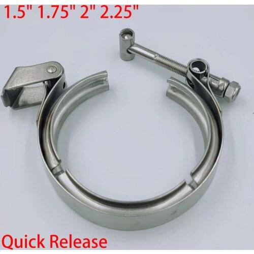 1.5" 1.75" 2" 2.25" SS304 Universal Car Exhaust Quick Release V Band Clamp All Stainless Steel V-band Anti-Rust 1.5Inch～6Inch
