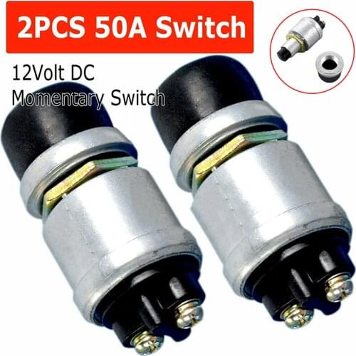 2pcs 50A 12V Waterproof Car Boat Switch Horn Engine Push Buttons Start Starter Replacement Cars Interior Accessories