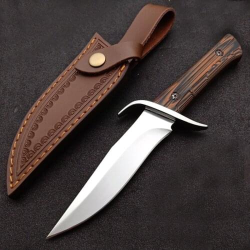 High Quality Mirror-light Process D2 Fixed Blade G10 Handle Outdoor Military Tactical Hunt Tool EDC Camping Multipurpose knife