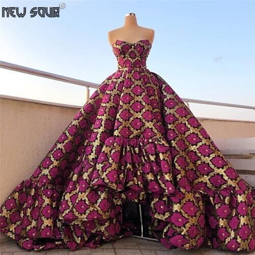 Abendkleider Flower Long Evening Dress Women Party Gown Vestidos Turkish Kaftans High Low Gown Middle East Dubai Prom Dress 2020
