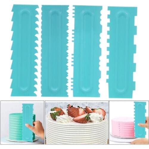 1PC Cake Decorating Comb Cake Scraper Smoother Cream Decorating Pastry Icing Comb Fondant Spatulas Baking Pastry Tools