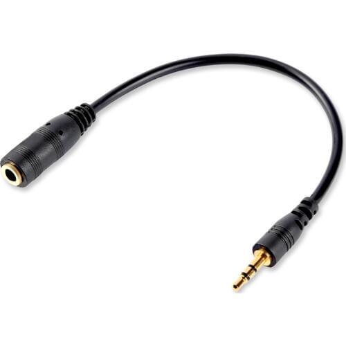 2pcs/lot 2.5mm Male to 3.5mm(1/8 inch) Female Stereo Audio Jack Adapter Cable for Headphone