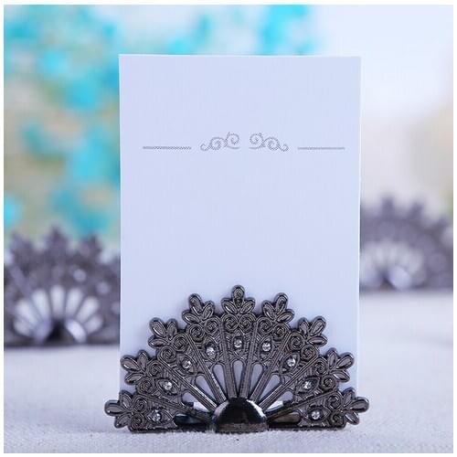 2016 New Arrival Antiqued Fan Place Card Holder Wedding Favors 200pcs DHL Fedex Free Shipping