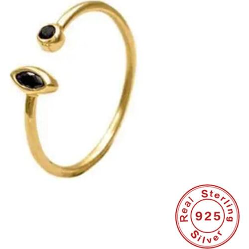 Aide 925 Sterling Silver Zircon Adjustable Anillos Finger Ring For Woman Engagement Anniversary Patry Hiphop Opening Rings Gifts