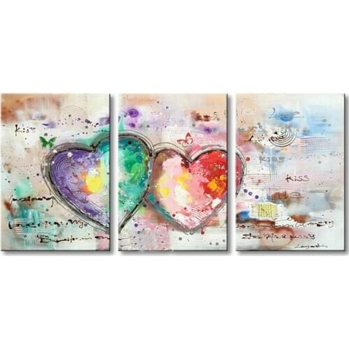 Diy Diamond Painting Cross Stitch Diamond Mosaic 5D Full Diamond Embroidery Handmade Needlework Love Heart triptych home decor