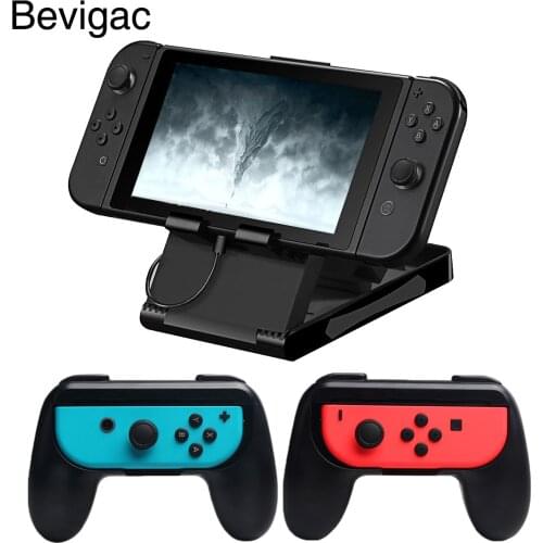 Bevigac Abrasion Resistance Grip Handle Adjustable Angle Foldable Stand Playstand Bracket for Nintendo Switch Joy-Con Controller
