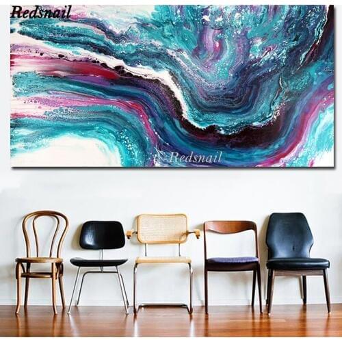 Large Abstract Art Watercolor Blue Painting Big Size 5D DIY Diamond painting Full Diamond embroidery mosaic Wall Art EE932