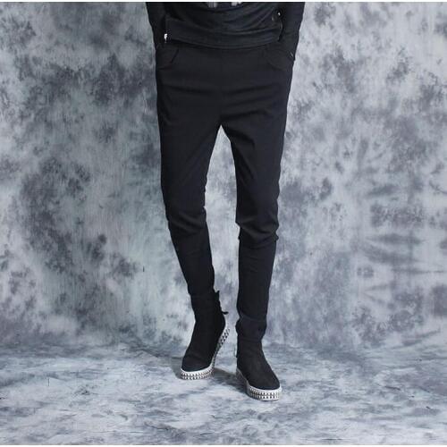 Original slim feet pants men trousers pantalones hombre cargo pants for men pantalon homme autumn winter elasticity black