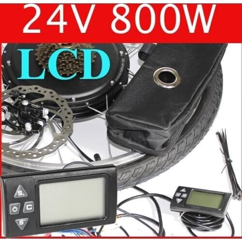 24V 500W LCD Electric Bike Disc brake kit ,DC hub motor conversion kits ,ebike kits ,Front wheel or rear wheel 203335851