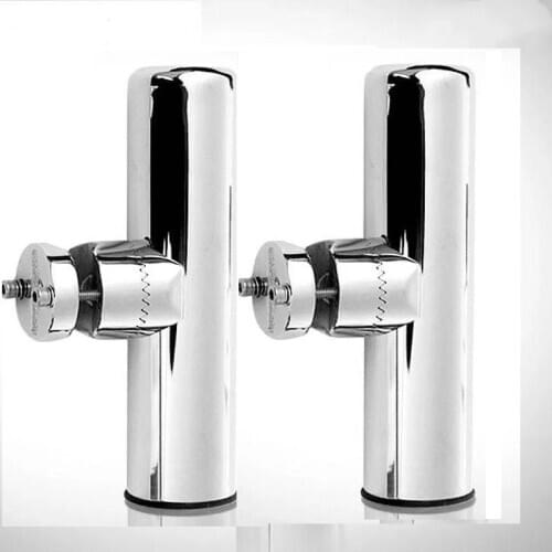 2Pcs Marine Stainless Steel Fishing Tackle Accessory Rotatable Rod Holder for 19-25mm tube