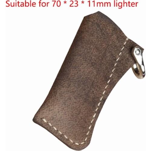 Handmade Lighter Leather Cover Case Shell For Bic J3 Other Disposable Lighter（70 * 23 * 11mm） 1Pcs