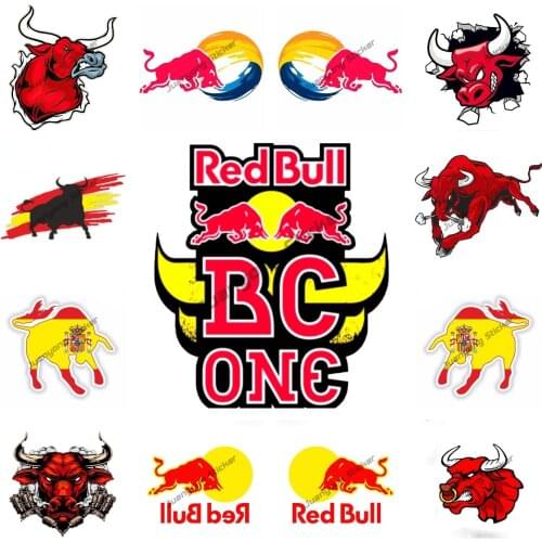 Funny Bad Red of Bull Graphics Car Stickers and Decals Body Windshield Bumper Laptop Waterproof Scratch-Proof Decor KK13*13cm