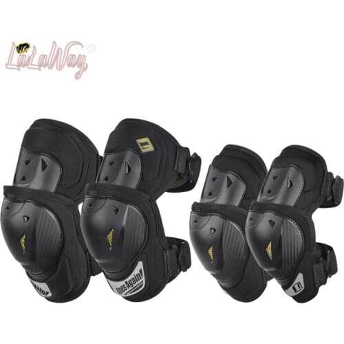 Motorcycle Knee Pads,4Pcs of Motocross Elbow Knee Shin Guard Pads for Youth/Adult Adjustable Size Protector Elbow Motorcycle