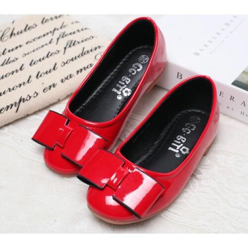 New Arrival 2018 Spring Girls Leather Shoes Super Ftation Bow tie Princess Shoes Roman Style Children Kids Party Dance shoes