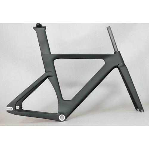 OEM new full carbon track frame road frames fixed gear bike frameset with fork seat post carbon bicycle frame