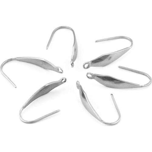 Wholesale 20PCS Fashion Jewelry Findings Stainless Steel Long Earrings For Women Smooth Hook Ear For Design DIY
