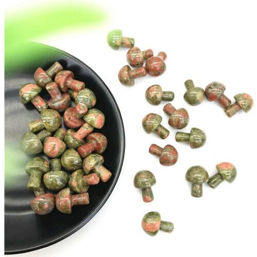 Drop Shipping Natural Unakite Quartz Crystal Mushroom Shaped Polished Stone Gift Decor Healing Natural Stones and Crystals