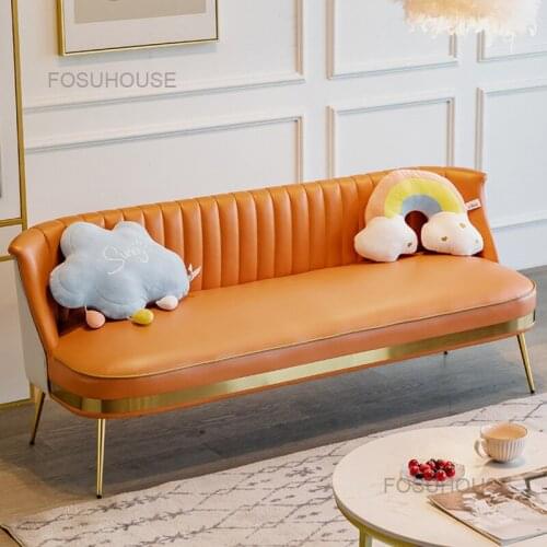 Light Luxury Beauty Living Room Sofas Nordic Simple Household Small Sofa Armchair Home Living Room Furniture Clothing Store Sofa