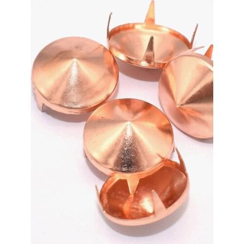 Rose Gold Studs Claw Studs Rivet 15mm Cone Spike Nailhead Iron Studs Making Hardware Purse Craft Bag Leather DIY Accessories