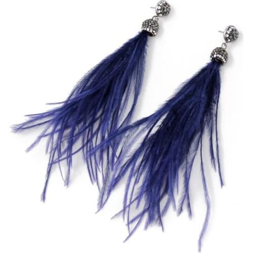 VONNOR Earrings for Women Fashion Jewelry Hanging Genuine Feather Drop Earrings Female Accessories Gifts