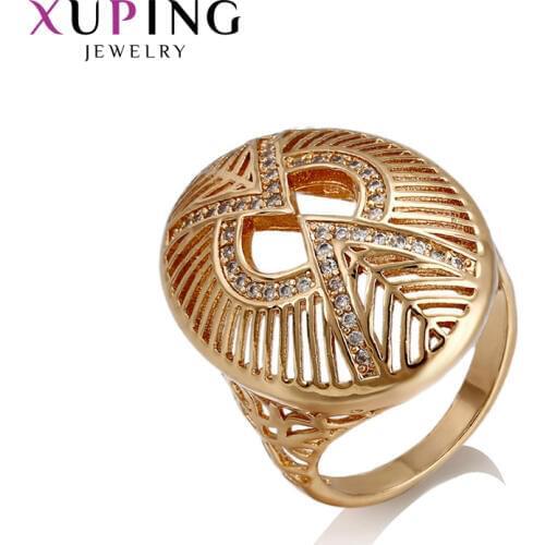 Xuping Luxury Ring Elegant Vintage Style New Design Ring for Girl Women Gold Color Plated Jewelry Gift for Christmas 14436