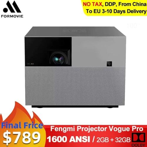 Youpin Fengmi Vogue Pro Projector 1600 ANSI Lumens Full HD 1080P Smart Voice Recognition DLP Built-in Bluetooth LED Home Theater