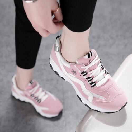 2021 New Spring Autumn Mixed Colors Comfortable Casual Women Sneakers Tide All-match Lace-up Women Shoes Zapatos De Mujer