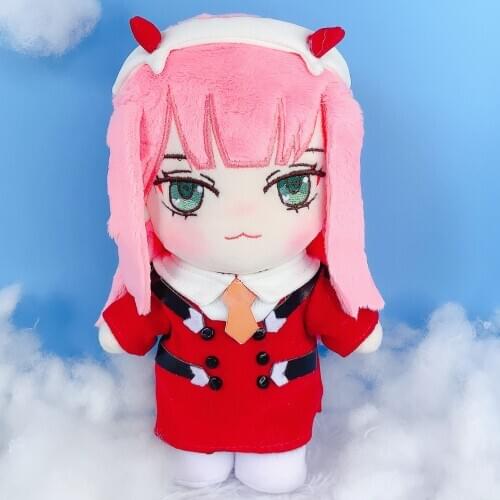 02 Figure Plush DARLING in the FRANXX National Team Cosplay Doll Clothes Changing Plushie Japan Anime Cartoon Merch 20cm 8"
