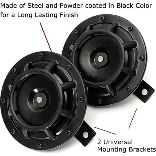 1 Pair 12V Waterproof Car SUV Truck High Low Tone Super Loud Horn Loudspeaker S