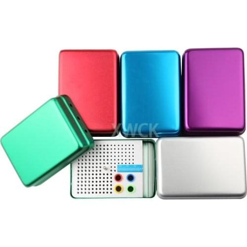 1PC 180 Holes Dental Endo Box FG Burs Holder Container Autoclave Disinfection Box With Ruler