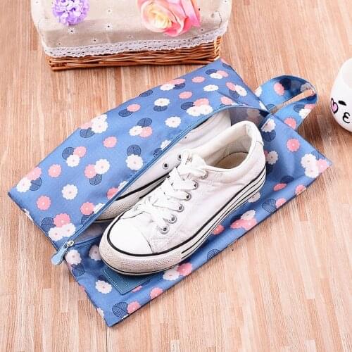 1PC Portable Waterproof Travel Shoe Toy Bag Nylon Makeup Storage Bag Pouch Storage Organizer Shoes Sorting Zipper Tote