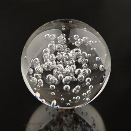 1PC Transparent Bubbles Crystal Ball Feng Shui Magic Glass Ball Good Luck Globe Miniature Home Decoration Office Ornament ME 029