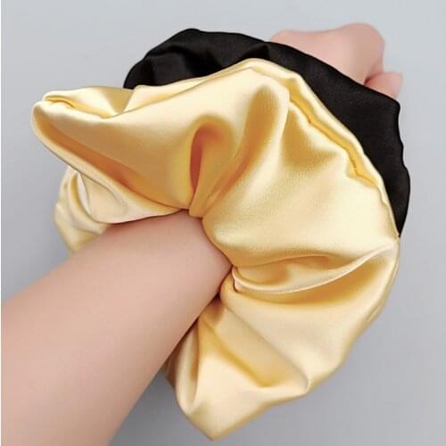 100 Silk Scrunchies Pure Head Rope Rubber Mulberry Silk Headwear Head Band Accessories Soft Care Luxurious