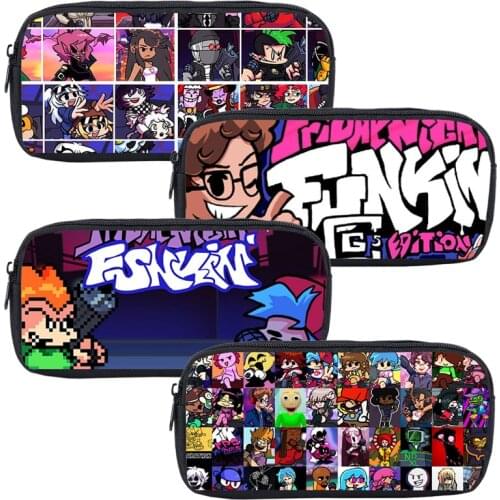 3D Anime Friday Night Funkin Cosmetic Cases Hot Game Makeup Box Bags Pencil Case School Supplies Stationery Zipper Storage Pouch