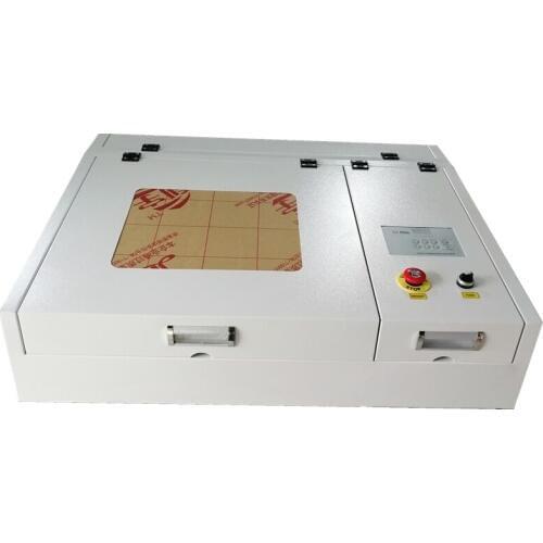 4040 laser engraving and cutting machine with square linear rail and 50w laser tube