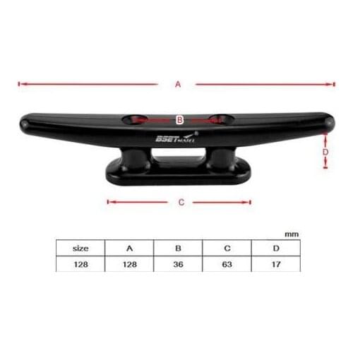 5 "Dock Cleat Marine Kayak Sailboat Anchor Line Tie Down Cleat Black Nylon