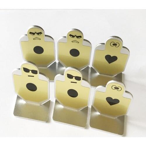 6pcs Metal Target Brave Warrior Dartboard for Airsoft paintball For Outdoor Airsoft Hunting Training Mount