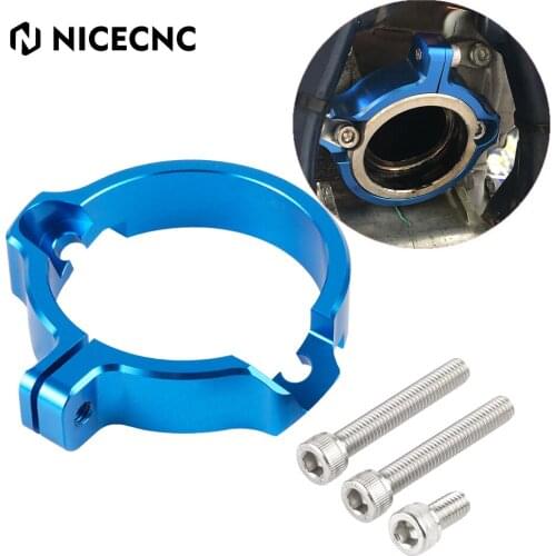 NICECNC Motorcycle Aluminum Exhaust Flange Guard Cover for Husqvarna 250 300 TE TC TX For KTM XC SX XCW XC-W Six Days 2017-2021