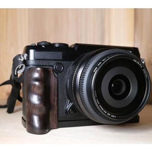 Wooden L Type Bracket Tripod Ball head Quick Release Plate Base Grip Handle For Fujifilm GFX 50R GFX50 Digital Camera