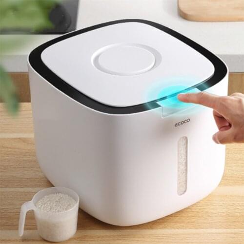 Kitchen Collection Nano Bucket Insect-Proof Moisture-Proof Sealed Rice Cylinder Grain Dog Food Household Storage Rice Box 10L