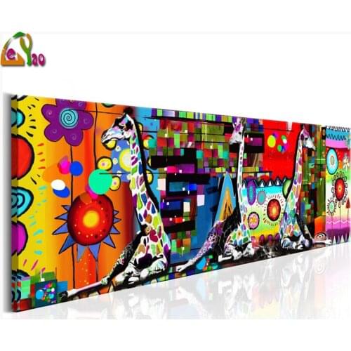 Colorful Savannah Abstract Giraffe diamond painting picture rhinestone embroidery diamond mosaic 5d cross stitch decor home